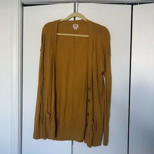 Cardigan-mustard color